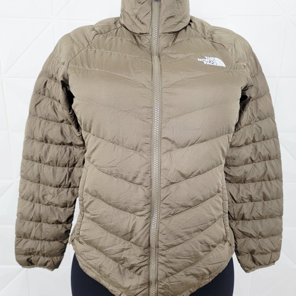 The North Face Women's Army Green Flare 550 Down Quilted Puffer Jacket Size S - Picture 3 of 9
